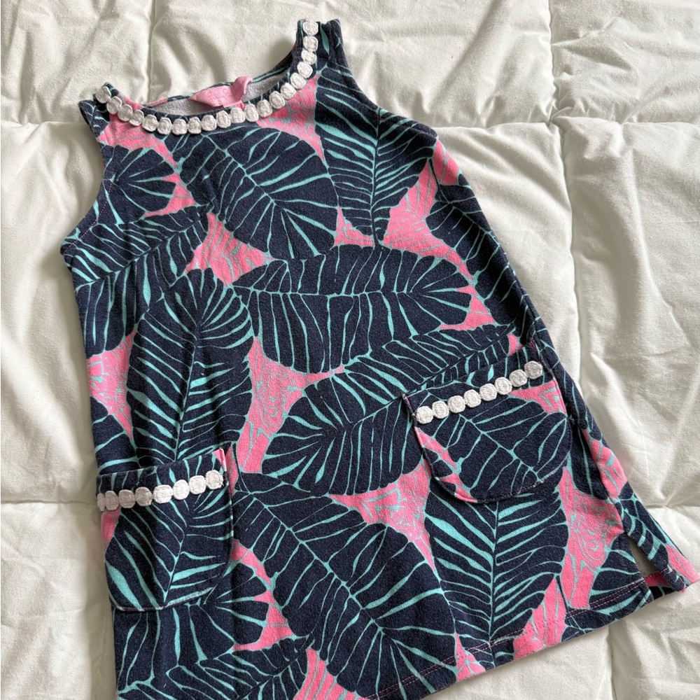 Lilly Pulitzer Girls Cotton Shift Dress, size XS (2-3)